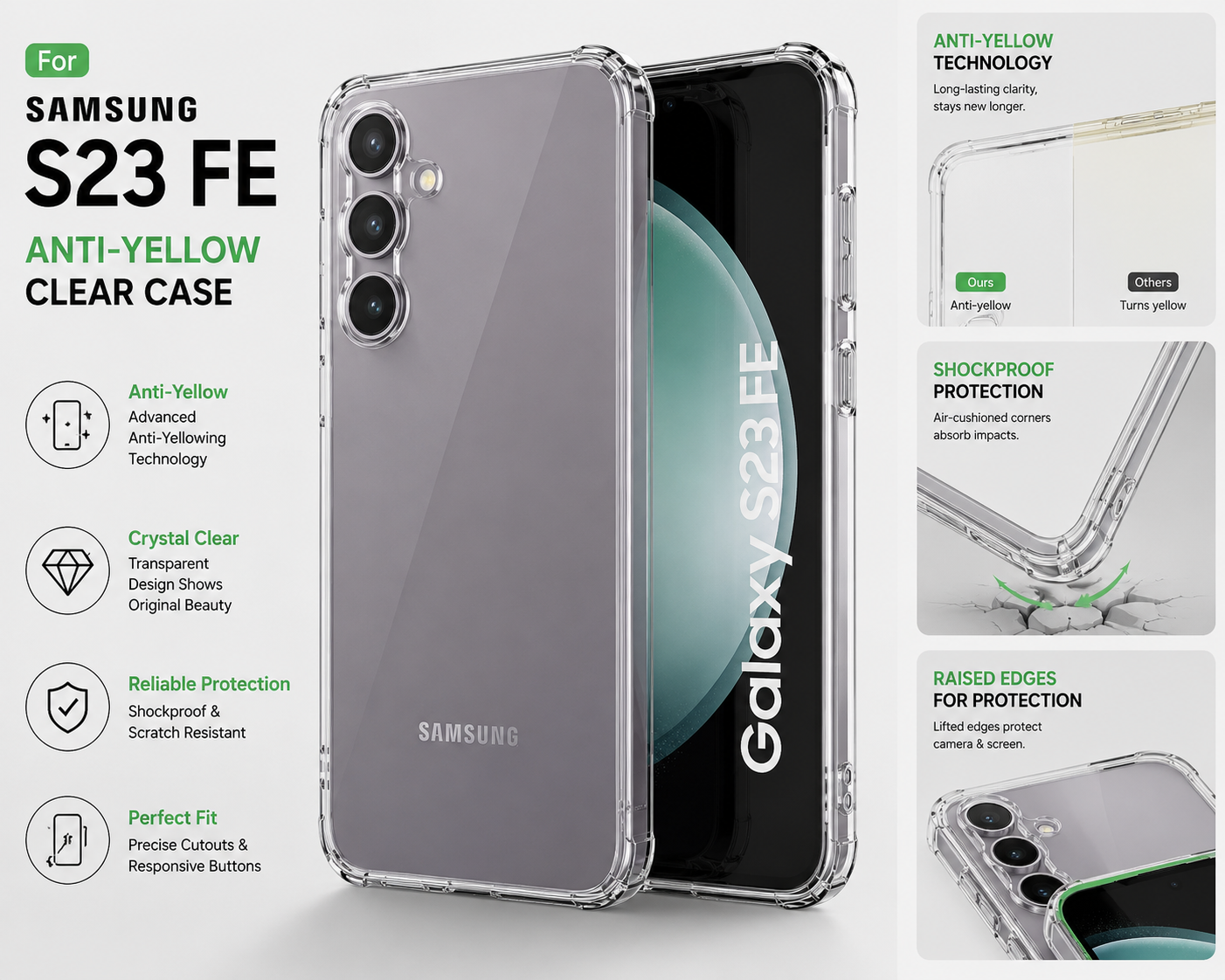 Samsung S23 FE Anti Yellow Case